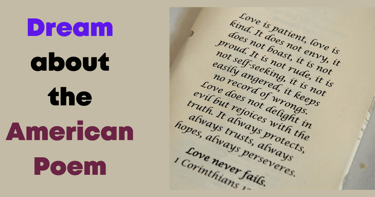 Dream about the American Poem